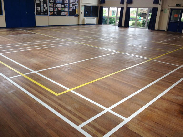 Sports court markings | Sports court line painting | Interior sports ...